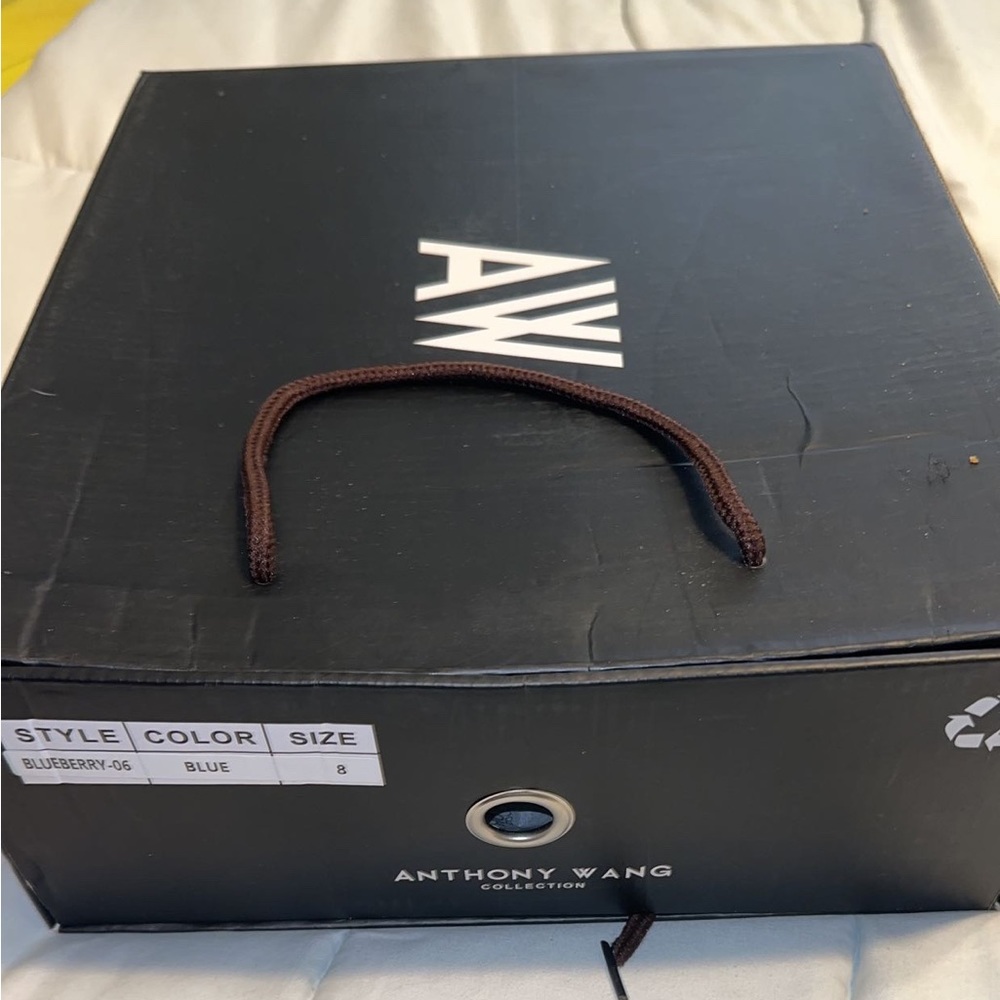 ANTHONY WANG PLATFORM SNEAKERS BLUEBERRY (Runs half size small) New - Picture 4 of 4